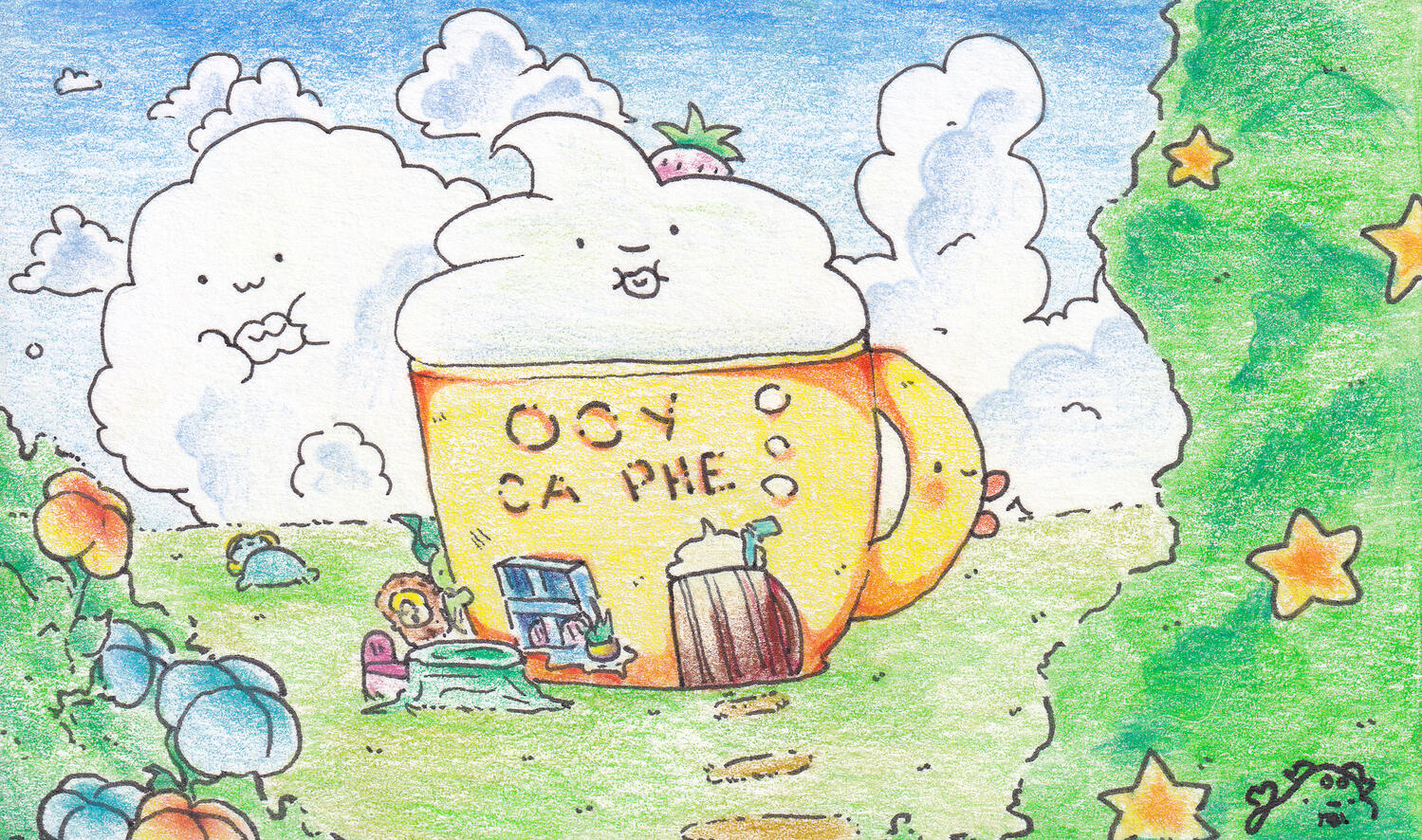 a popular cafe